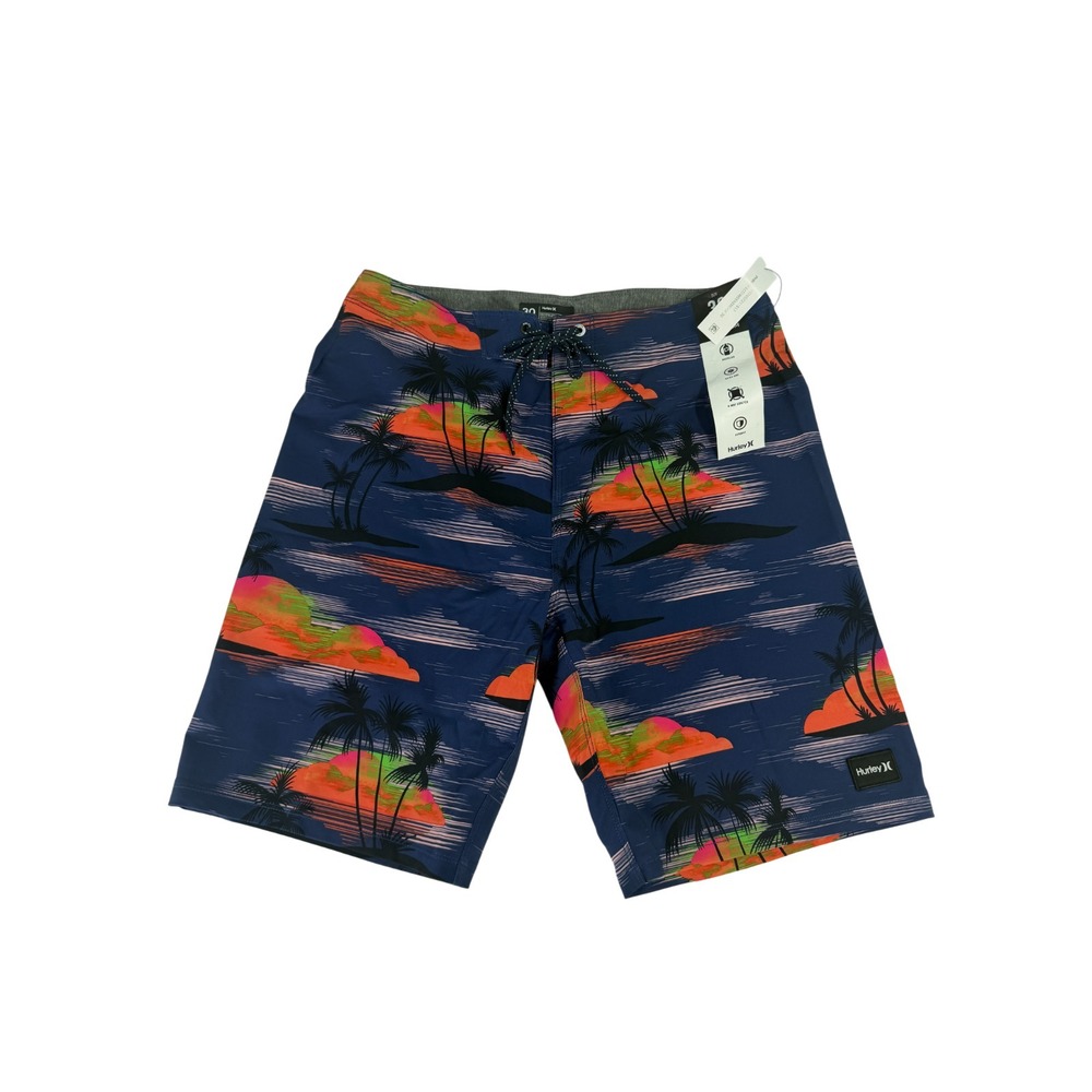 Size 30 Hurley Men's Phantom-Eco Weekender 20" Boardshort Sunset Shorts Blue New